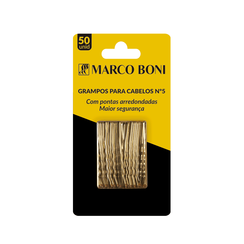 GRAMPOS PARA CABELO DOURADO 50 UN.