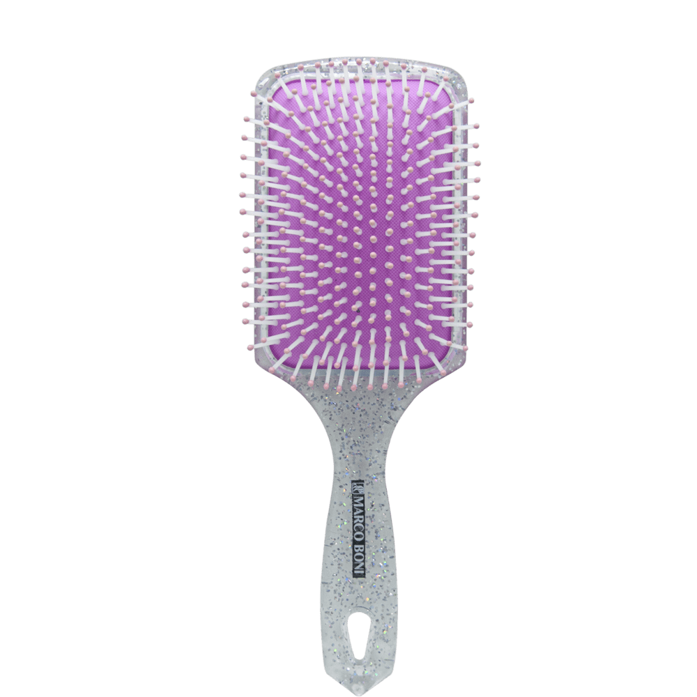 ESCOVA GLITTER RAQUETE NYLON PIN PRATA