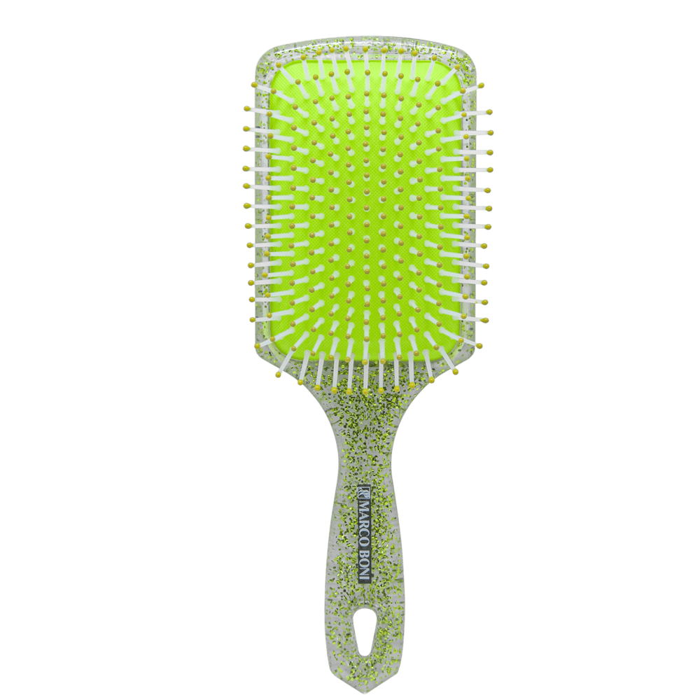 ESCOVA GLITTER RAQUETE NYLON PIN VERDE