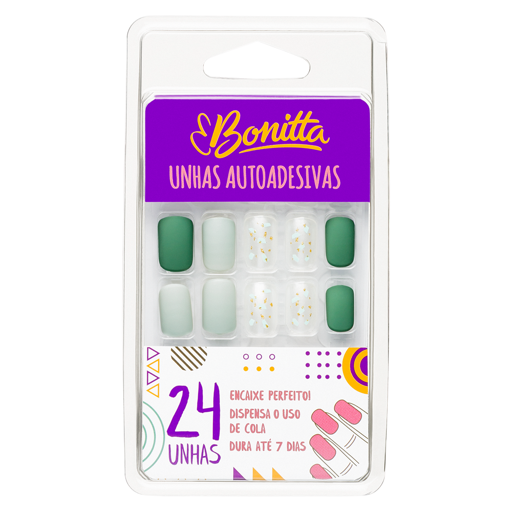 UNHAS POSTIÇAS COM ABA ADESIVA ENCANTO - 645BT