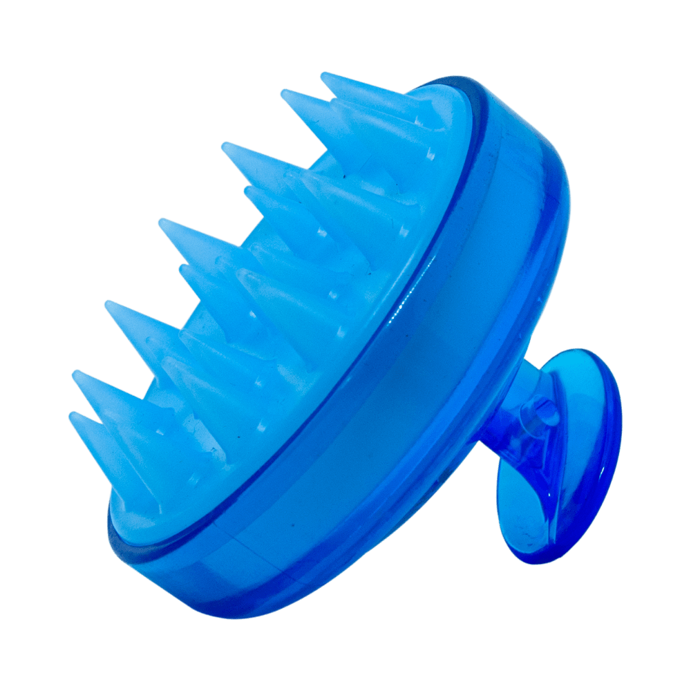 MASSAGEADOR CAPILAR DE SILICONE AZUL