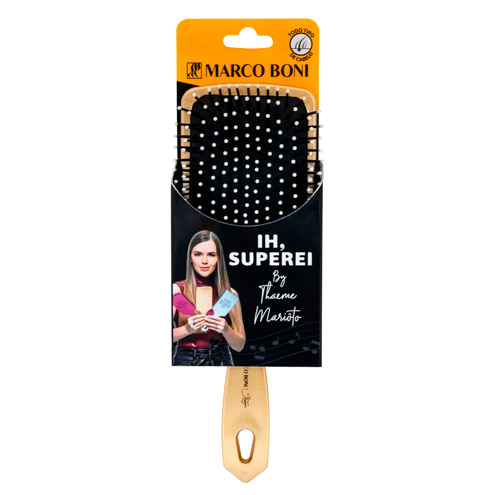 ESCOVA THAEME IH SUPEREI RAQUETE NYLON PIN OURO