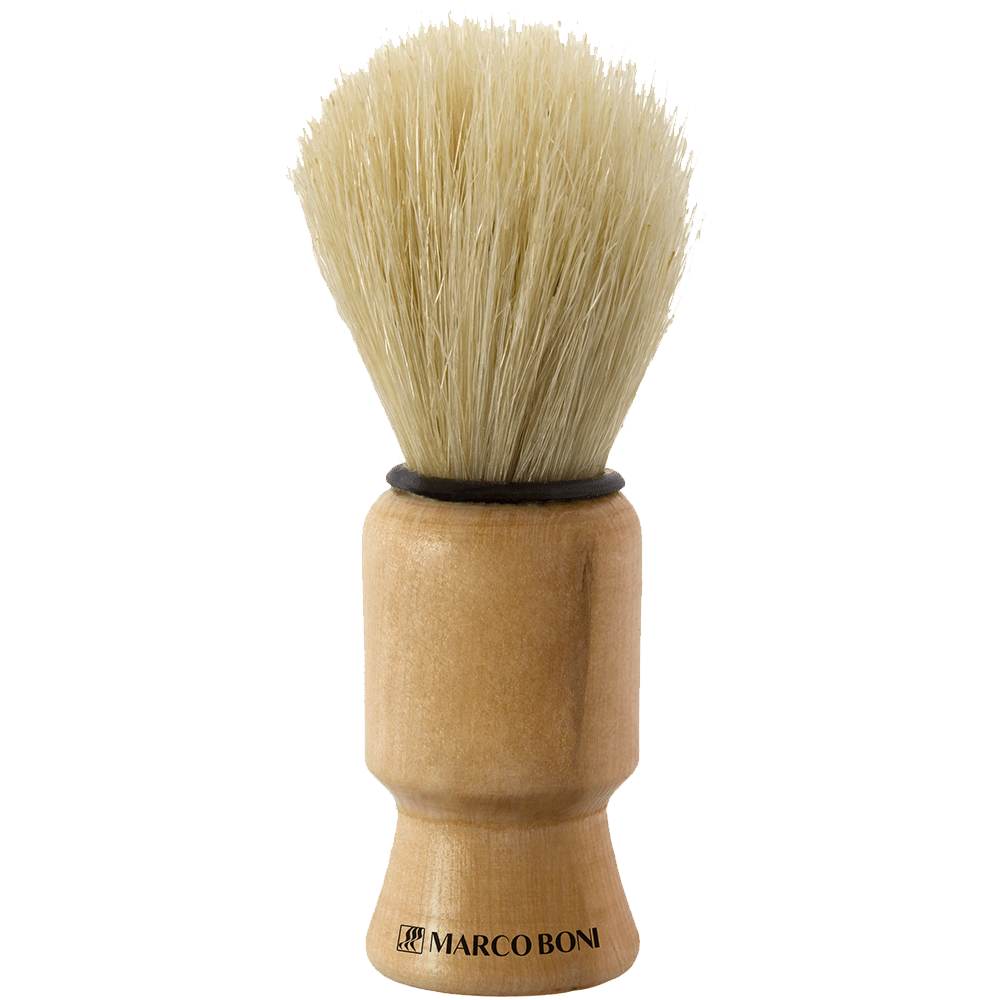 PINCEL EM MADEIRA NATURAL PEQUENO PARA BARBA