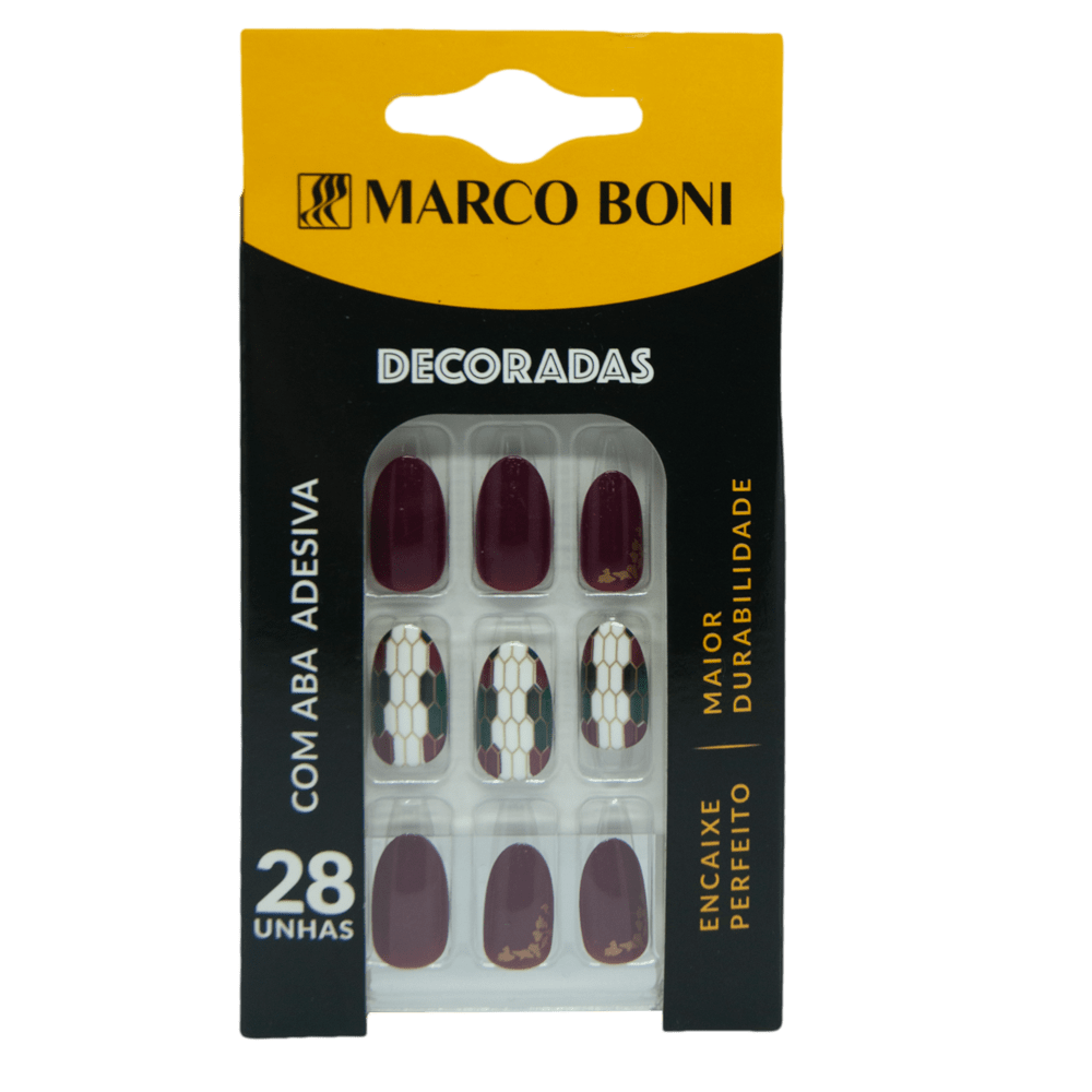 UNHAS POSTIÇAS AUTOADESIVAS ALMOND SHINE DECOR