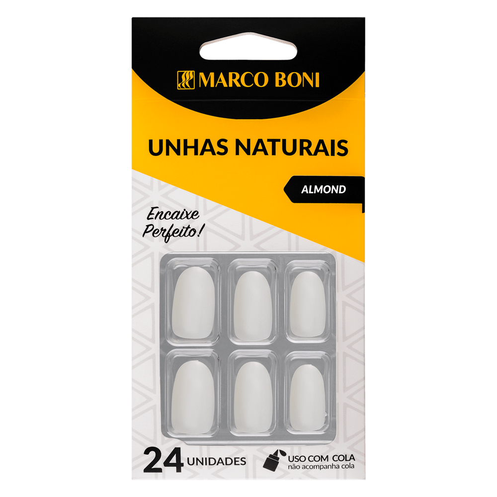 UNHAS POSTIÇAS NATURAIS ALMOND