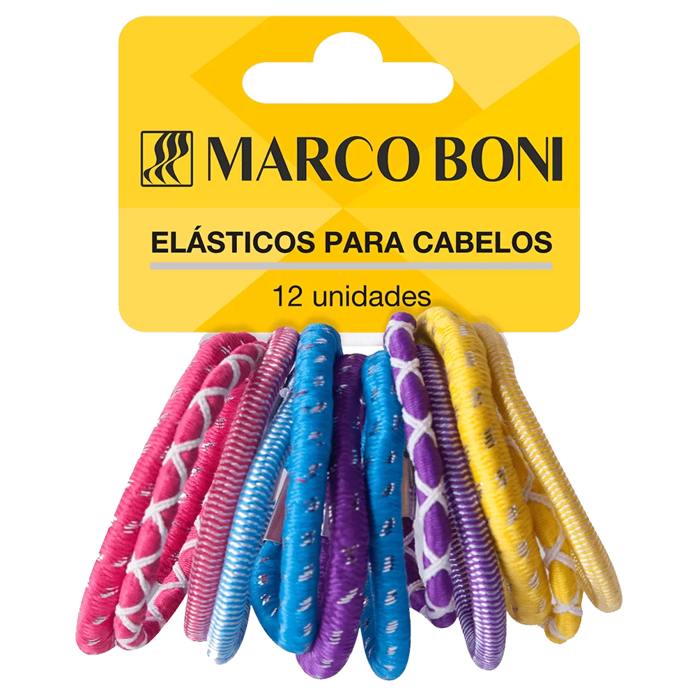 Elástico para cabelo colors print 12UN.